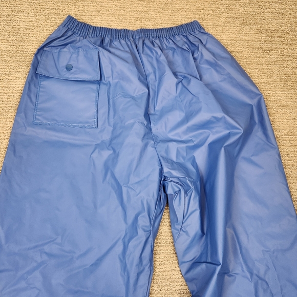 L.L. Bean Freeport, Maine Rain Suit Mens Large Blue Coat Pant Waterproof Set - Picture 9 of 14